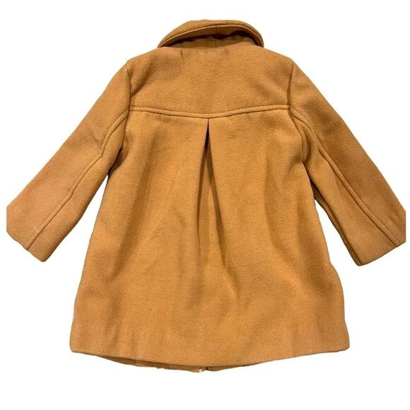 OshKosh B'gosh Baby Girl Knee Length Ruffle Pea Coat Camel - Size 18mn - Picture 6 of 9
